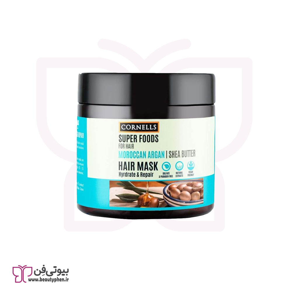ماسک موی روغن آرگان مراکشی و کره شی باتر کرنلز