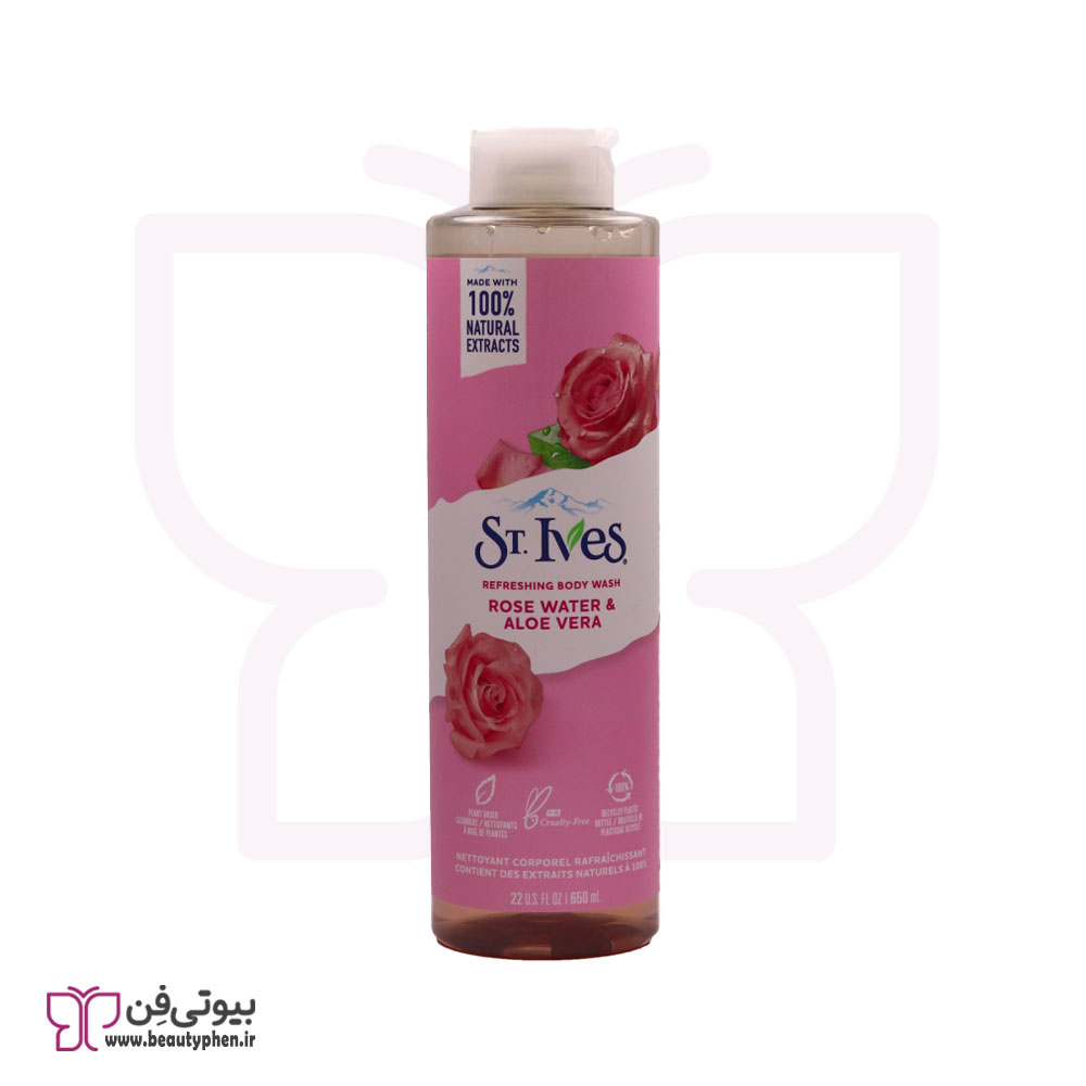 شامپو بدن با رایحه رز و آلوئه ورا سنت ایوز