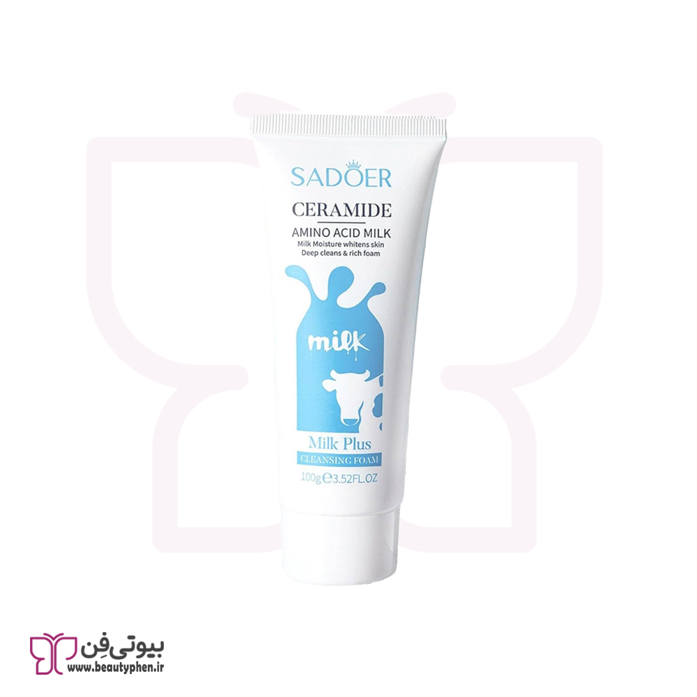 فوم شستشوی صورت سرامید و آمینو اسید شیر سادور
